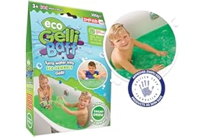 ZIMPLI KIDS ZIMPLI - Eco Gelli Baff Green, 1 Bath or 6 Play Uses, As if by Magic turns into thick, colourful goo, Sustainable, Recyclable Toy for Girls & Boys