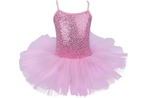Freebily Tutu Ballerina Bambina Colorato Body Ginnastica Artistica Ragazza Senza Maniche Vestito Danza Classica da Balletto Leotards Dancewear Abito da Ballo Saggio