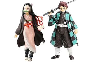 Zhongkaihua Agatsuma Zen'itsu Kamado Nezuko Anime Figuras de Acción Colección Modelo Estatua Escritorio Coleccionable Ornamentos Escritorio Regalos para Fans Tamaño 16 cm