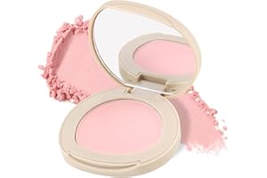 Boobeen Pulver Rouge Matt Einzel Farbe Erröten, Pressed Blush Gesicht Make-up Blusher Hohe Pigment Erröten für Farbige, Langlebige Glow, Natürliche Flush Tint für Wangen