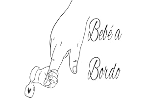 DOCLIICK Adesivo Baby a bordo. Adesivo in vinile per auto e moto. Sticker (Baby On Board, Baby In Car) (1.Dito mano bambino)