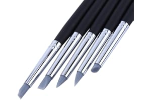 ARCHUU Sculpting Tools Silicone, Pottery Making Tool Pen with Wood Handles, Pastel Shaper for Vrious of Extraordinary Artists