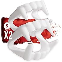 COLEESON 2 Paar Vampir Zähne - Einziehbare Dracula Zähne Für Halloween Und Cosplay