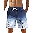 iCKER Mens Swim Shorts Swimming Trunks 3D Print Beach Shorts Boardshorts for Summer