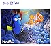 Produktbild 3-D Effekt __ Unterlage - " Disney Findet Nemo - Clownfisch " - incl. Name - als Tischunterlage / Platzdeckchen / Malunterlage / Knetunterlage / Eßunterlage / Platzmatte - 42 cm * 29 cm - für Kinder & Erwachsene - Jungen & Mädchen / kleine Schreibunterlage - Platzset / Tischset - Fische Unterwasser Dorie - Fisch Dory - rutschhemmend