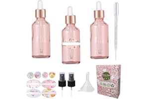 FERRY PIER 3Pack Flacon Vaporisateur Vide Verre Pulvérisateurs Le Conteneur Cosmétique Avec Brouillard de Pulverisateur Fine, Pour Huiles Essentielles, Aromathérapie, Parfums, Pharmaciens