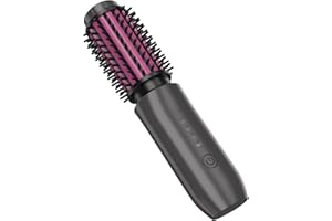 Leeko Thermal Brush Senza Fili, Spazzola Arricciacapelli Senza Fili da 40mm,4 Temperature Ferro Arricciacapelli, Pettine Spazzola Termica per Capelli (fuxia)