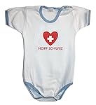 Zigozago - Body SVIZZERA con ricamo frontale 3 mesi - Bordo rosa - Per la personalizzazione con nome scegliere https...