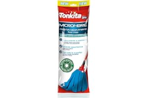 TONKITA | Microfibre Mop Ricambio per Mocio, Lavapavimenti, Universale, per Tutti i Pavimenti, Fettucce Tessute, Facile Strizzo - Made in Italy