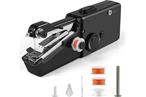 PHUEUT Hand Sewing Machine, Hand Held Sew Machine for Adults, DIY Home Travel Beginners Kids Quick Handy Stitch Mini, Handheld Mini Electric Sewing Machine