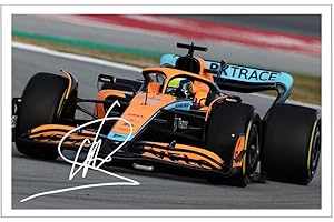 GENERIC Lando Norris F1 Formula One Signed 12x8 Inch Photo Print Pre Printed Signature Autograph Gift Wall Art, Motor Racing Artwork