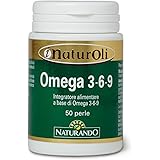 Naturando Omega 3-6-9 Integratore a base di Olio di pesce, Olio di Borragine e Olio di Semi di Lino per apporto completo Acid