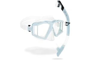 CRESSI Horizon - Masque Horizon pour Plongée et Snorkeling Équipé de 4 Verres Trempés Séparés ou Ensemble Masque et Tuba Scilla Top Dry Valve System pour Une Vision Panoramique sans Interruption