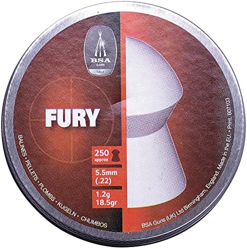 BSA Fury .22 5.5mm 250 Domed Pellets Airgun Air Rifle Hunting Target 22
