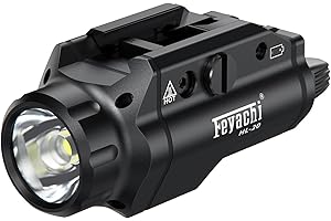 Feyachi HL-20 Pistol Light 1000 Lumen Upgrade LED Weapon Light Compact Rail Mounted Handgun Tactical Flashlight Rail Locating Keys for Picatinny