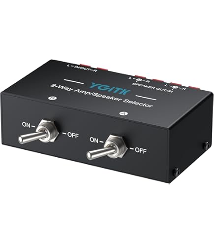 TECHLY Commutatore audio per casse acustiche 2 vie con Terminali a pressione