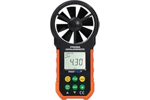 Protmex MS6252A Digital Anemometer/Air Volume with LCD Screen and Backlight Handheld LCD Electronic Wind Speed Air Volume Measuring Meter