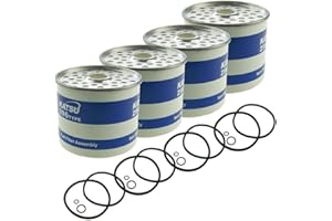 KATSU TOOLS KATSU Filter Element 4 Pieces Compatible with Racor CAV296 Diesel Engine Fuel Filter Water Separator Replacement Truck Tractors Marine Electric Generator SP48273003