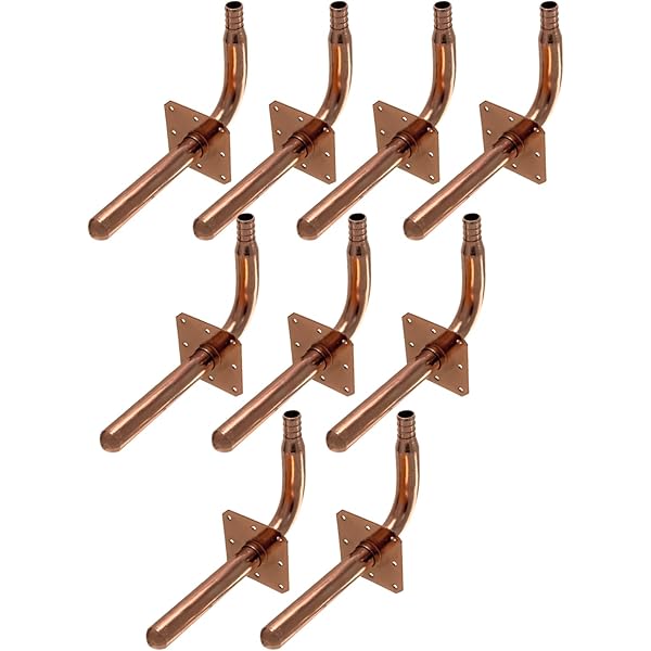 Pex-A Expansion Copper Stub Out Elbow With Flange 3/4" X 4