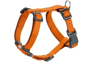 HUNTER Geschirr London Vario Rapid | Orange | Größe 41-70/S | 4-Fach verstellbar | mit Sicherheitsverschluss | weich & flexibel | reißfest & schnelltrocknend | leicht & pflegeleicht