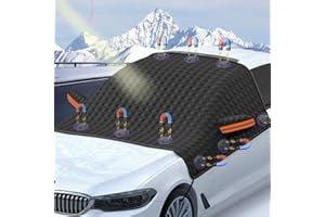 PASLFC Frontscheibenabdeckung Winter,Windschutzscheibenabdeckung Auto Magnet,Autoscheibenabdeckung Winter, Scheibenabdeckung Auto Winter,Auto Winterabdeckung für Die Meisten Autos und SUV (verdicken)