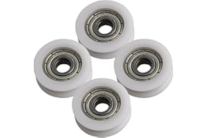 Rueda de polea con rodamiento de acero, de CNBTR, acanalada (4 unidades)