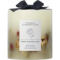 French Connection Candela Profumata Botanica – Fiori Di Ciliegio E Rosa, 1,5 Kg / 91 Ore Di Combustione, Grande Colonna A 4 Stoppini, Regalo Di Lusso - 2