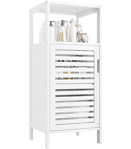 Armadietto Da Bagno Grigio Cemento 30x30x100 Cm - In Truciolato Con Piedini In Ferro - Mobile Con 2 Ante E Ripiano - Foto 11