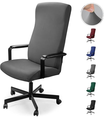 CRFATOP Hoes voor bureaustoel, rekbare hoes voor bureaustoelen met rits