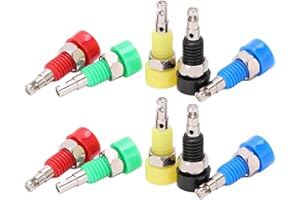 NIMOMO Bananenbuchse Jack, 10pcs 2mm Bananensteckdose Bananenbuchse Anschlussklemme Adapter, Bananensteckerbuchsen Adapter Bananensteckerbuchse für Panelmontage Bananenstecker Buchse Jack Connectors