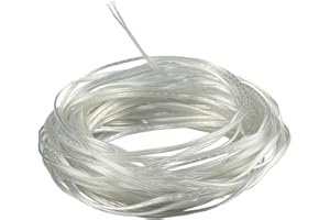 ZoZoMaiy Przezroczysty kabel elektryczny 15 m PCW 2-żyłowy przezroczysty przewód 28AWG przezroczysty przewód do węża, kabel zasilający, przezroczysty kabel, średnica zewnętrzna 1,6 x 3,2 mm, do lamp