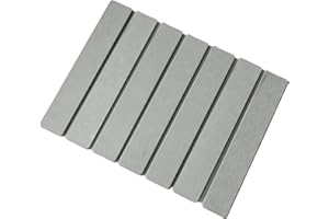 HONSEADEK Tapete de secado de piedra para encimera de cocina, tapete plegable de tierra de diatomeas con almohadilla antideslizante, absorbente para platos, baño, botellas y tazas (gris)