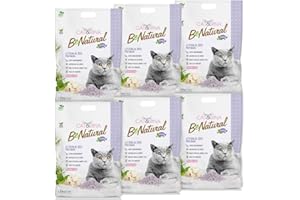 Cat&Rina BeNatural, lettiera per gatti al tofu da 5,5l Agglomerante e Vegetale. Fino a 30 giorni di utilizzo. Si smaltisce nell'organico o nel wc. Sabbia gatti anti odore Lavanda, 6 pezzi