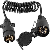 Chiwanji] 7 Pin Trailer Extension Cable Trailer Tow Wiring Plug Attachment Direct Replaces Plug - View #10