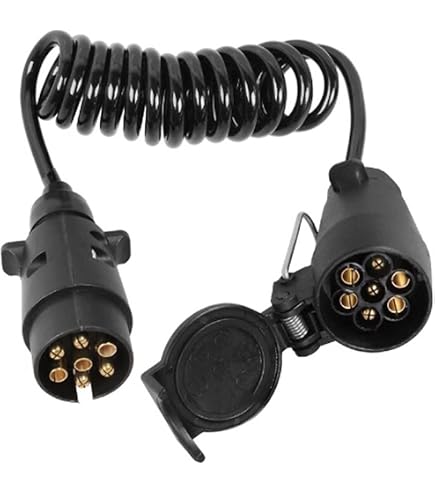 as - Schwabe Spina a 7 poli - Spina per rimorchio da 12 V per esterni e caravan - Adattatore DIN 1724 con connessione a vite - Accessori per caravan e camper