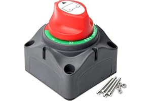 I LITTON Batterie Switch Interrupteur de Batterie,Coupe Circuit Batterie 12V 24V 48V coupe batterie 1-2-Both-OFF, Isolateur de Batterie pour Bateaux, Camions, Voitures, Coupe Circuit sur Batterie