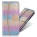 Produktbild Flip Folio für Huawei P8 Lite 2017,Diamant Funkeln Bling Glitzer BookStyle Slim Ledertasche Schutzhülle Wallet Stand Card Slots Pocket Magnetverschluss Leder Etui Case Hülle