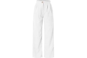 QWUVEDS Pantalones de pana retro para mujer con cintura alta y pierna ancha, pantalones rectos, pantalones grandes de pana para mujer, pantalones holgados, pantalones de chándal para mujer, pantalones de