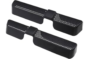 EMSea Pair of Car Air Conditioner Vent Outlet Dust Covers Compatible with Skoda Kodiaq/Karoq Black ABS Easy to Install Car Seat Floor Duct Grille Automotive Interior Fittings