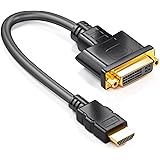 deleyCON HDMI zu DVI Adapter-Kabel - HDMI Stecker zu DVI Buchse 24+5-1080p Full HD HDTV 1920x1080 - vergoldete Kontakte - TV 