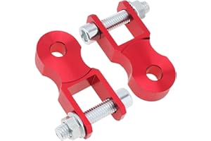 Windance 2Pcs Support d'amortisseur arrière pour moto, adaptateur universel d'extension de hauteur, support d'extension conique avec vis (Rouge)