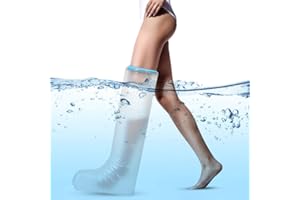 DOACT Osłona prysznicowa na stopę, wodoszczelna, gipsowa, ochrona prysznica, na nogę, do kąpieli i kąpieli (78 cm)