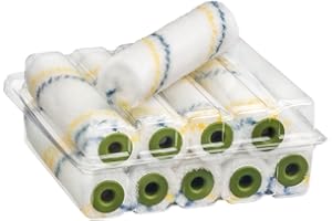 1A MALERWERKZEUGE 50 x Colorus Lackierrollen Nylon 10 cm 6 mm Flor | Nylon Malerrolle für dünnflüssige lösemittelhaltige Lacke | Farbroller für feine Oberflächen | Malerwalze Farbwalze