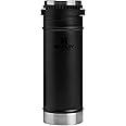 Stanley Travel Mug with Integrated French Press 16 oz | 5 Minute Brew, 4 Hours Hot, Leakproof Lid | Mesh Filter for Coffee Grounds | Insulated Stainless Steel Coffee Maker | BPA-Free | Black 2.0