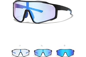 TJUTR Photochromic Cycling Glasses for Men,Women,Youth | TR90 Frame Sports Sunglasses with UV400 Protection Wide Angle Anti-Glare for Running,MTB,Baseball,Fishing,Driving