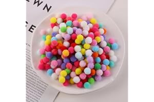 PROBUK 500 Pompones de Colores 10mm – Pompones Navideños para Calendario de Adviento, Decoración y Regalos – Bolitas de Fieltro para Guirlandas DIY, Bisutería y Manualidades