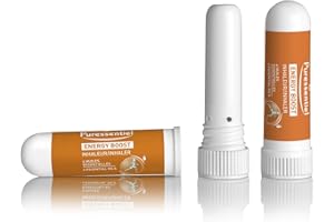 Puressentiel – Inhaleur Energy Boost aux 4 huiles essentielles BIO – 100% pures et naturelles - Coup de boost naturel - Tonus physique et mental - 1 ml