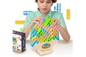 Dlishka 64PCS Tetra Tower - Magnetisches Balance-Tetris-Spiel: FöRderung Der Hand-Auge-Koordination, Kreatives Spielen, Sicher Und Umweltfreundlich FüR Kinder Und Erwachsene Geeignet.