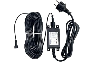 ECOWITT 20 m förlängningskabel och DC 12 V/1 A strömförsörjning för WS80/WS90/WN90LP/WN90SDI