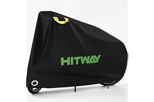 HITWAY Telo Copri Bicicletta, Tessuto 420D Impermeabile - Protezione UV/Polvo/Pioggia con Foro Lucchetto e Sacchetto, Compatibile con Bici Elettriche fino a 29 Pollici